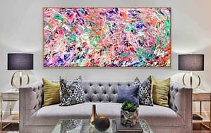 Meandering Rose - Abstract Expressionism by Estelle Asmodelle