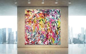 Engagement at Avalon - abstract expressionism by Estelle Asmodelle