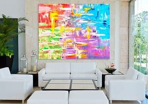 Four Colour Expectation - Abstract Expressionism by Estelle Asmodelle