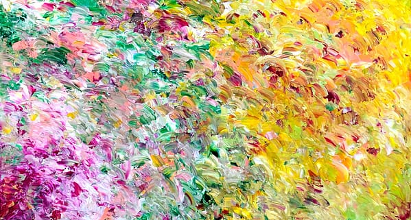 Floral Landscape - Abstract 5 Expressionism by Estelle Asmodelle