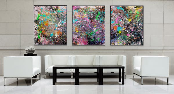 Stellar Nursery | Triptych (2010) - Abstract Expressionism by Estelle Asmodelle