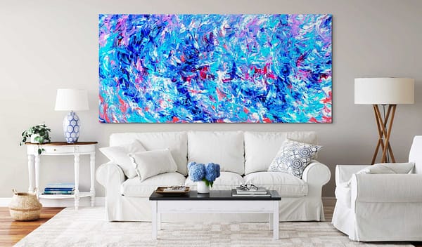 Blue Contemplation 6 - Abstract Expressionism by Estelle Asmodelle