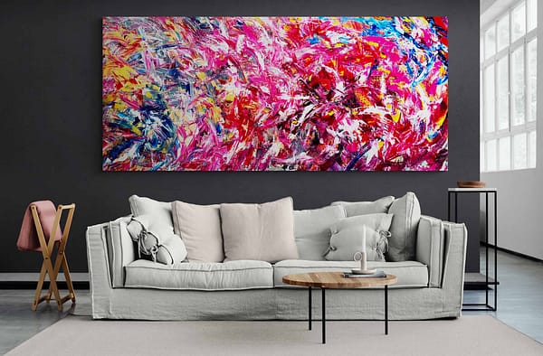 Pink Renaissance - Abstract Expressionism by Estelle Asmodelle