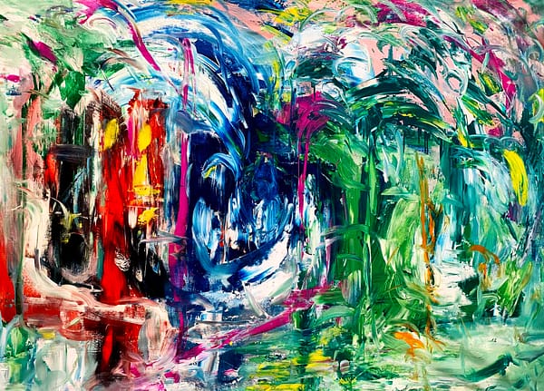 Amidst the Controversy - abstract expressionism by Estelle Asmodelle 2