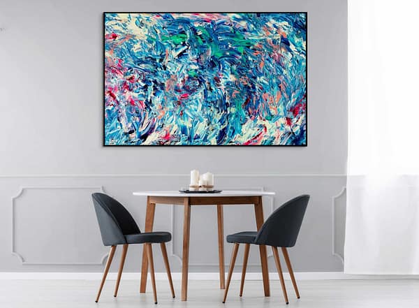 Blue 3 - Abstract Expressionism by Estelle Asmodelle