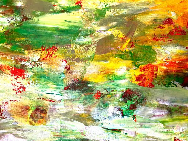 Reflections in My Garden 6 - Abstract Expressionism by Estelle Asmodelle