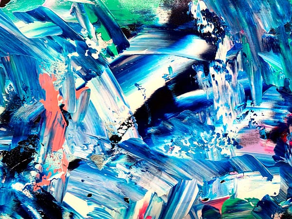Blue 4 - Abstract Expressionism by Estelle Asmodelle