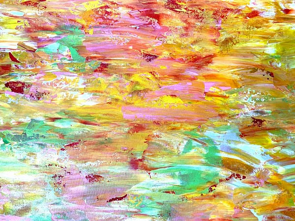 Reflections in My Garden 4 - Abstract Expressionism by Estelle Asmodelle