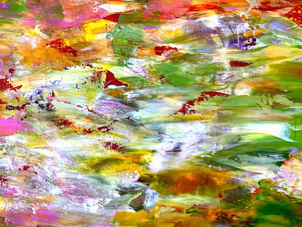 Reflections in My Garden 5 - Abstract Expressionism by Estelle Asmodelle
