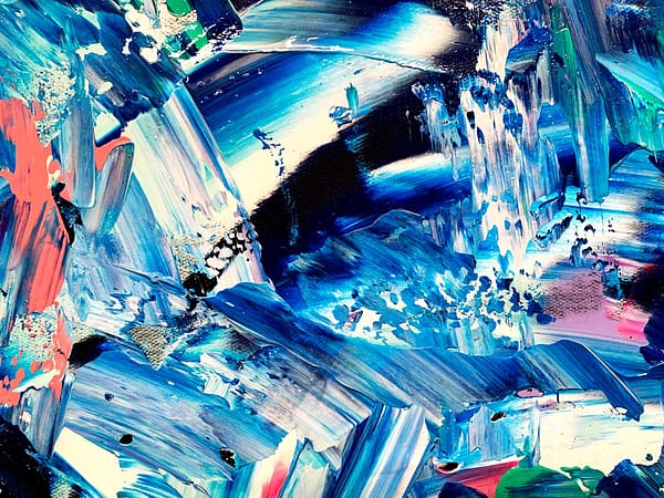 Blue 9 - Abstract Expressionism by Estelle Asmodelle