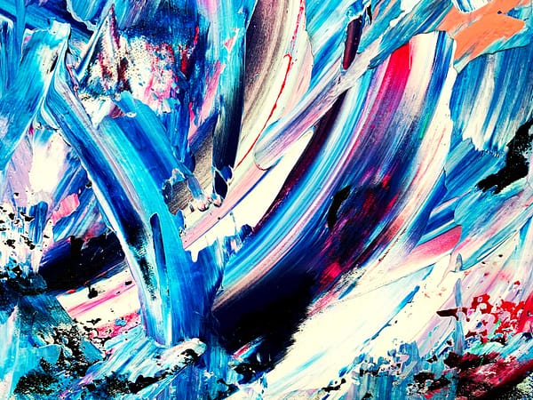 Blue 5 - Abstract Expressionism by Estelle Asmodelle