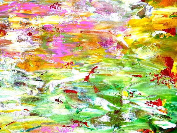 Reflections in My Garden 8 - Abstract Expressionism by Estelle Asmodelle