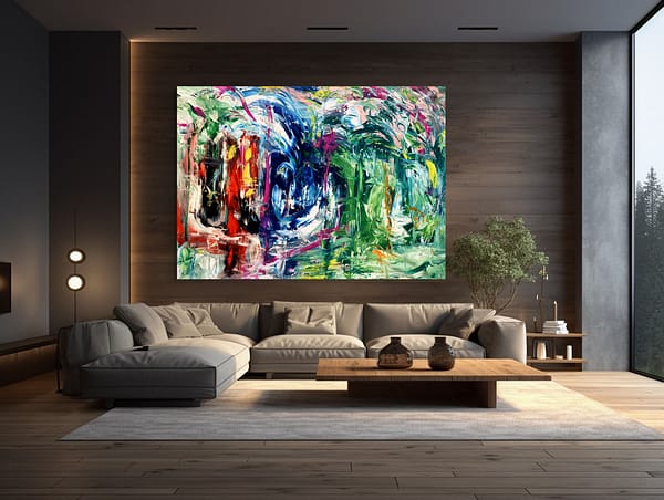 Amidst the Controversy - abstract expressionism by Estelle Asmodelle