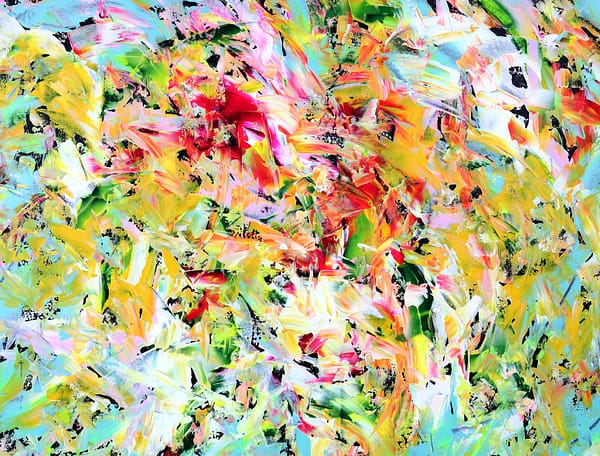 Tropical on Black - Abstract Expressionism by Estelle Asmodelle 2