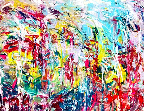 Koko de Machimasu (I'll Wait Here) - Abstract Expressionism by Estelle Asmodelle 8