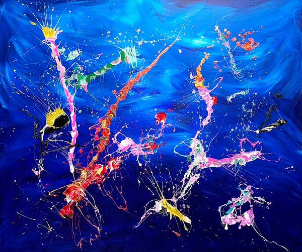 Deep Sea Creatures - The Gathering - Abstract Expressionism by Estelle Asmodelle 3