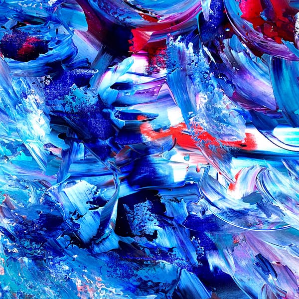 Blue Contemplation 3 - Abstract Expressionism by Estelle Asmodelle