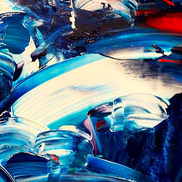 Blue Turbulence - Abstract Expressionism by Estelle Asmodelle 4