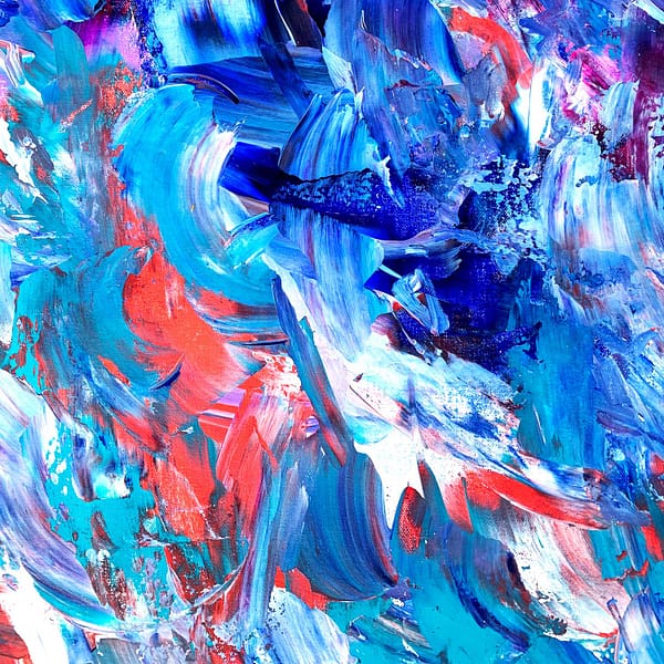 Blue Contemplation 4- Abstract Expressionism by Estelle Asmodelle