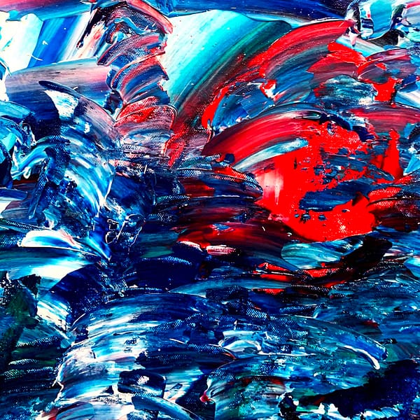 Blue Turbulence - Abstract Expressionism by Estelle Asmodelle 7