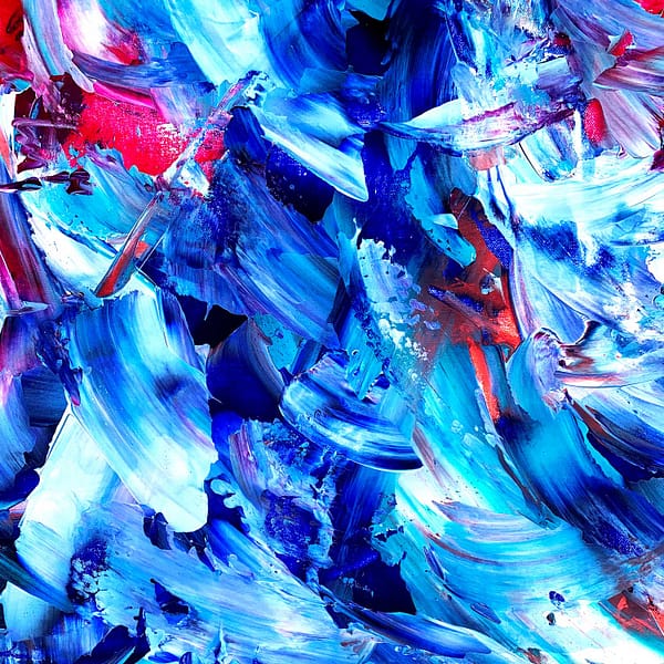 Blue Contemplation 2 - Abstract Expressionism by Estelle Asmodelle