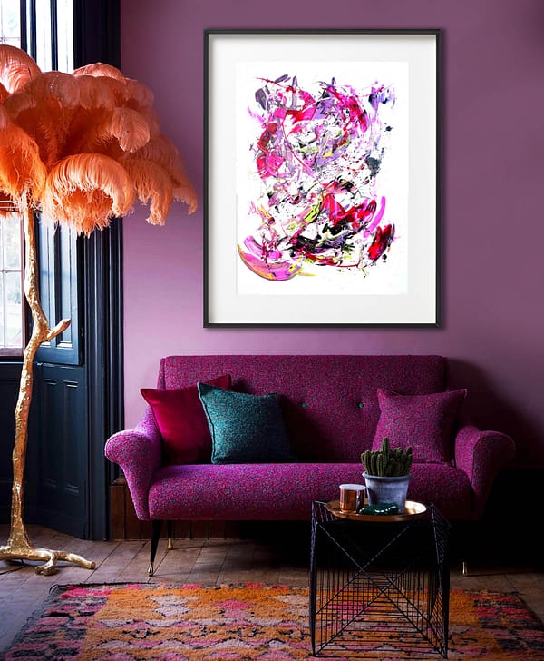 Pink Rendezvous - Abstract Expressionism by Estelle Asmodelle