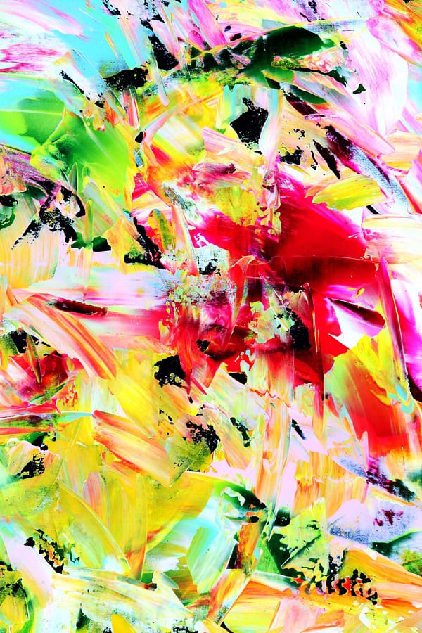 Tropical on Black - Abstract Expressionism by Estelle Asmodelle 3