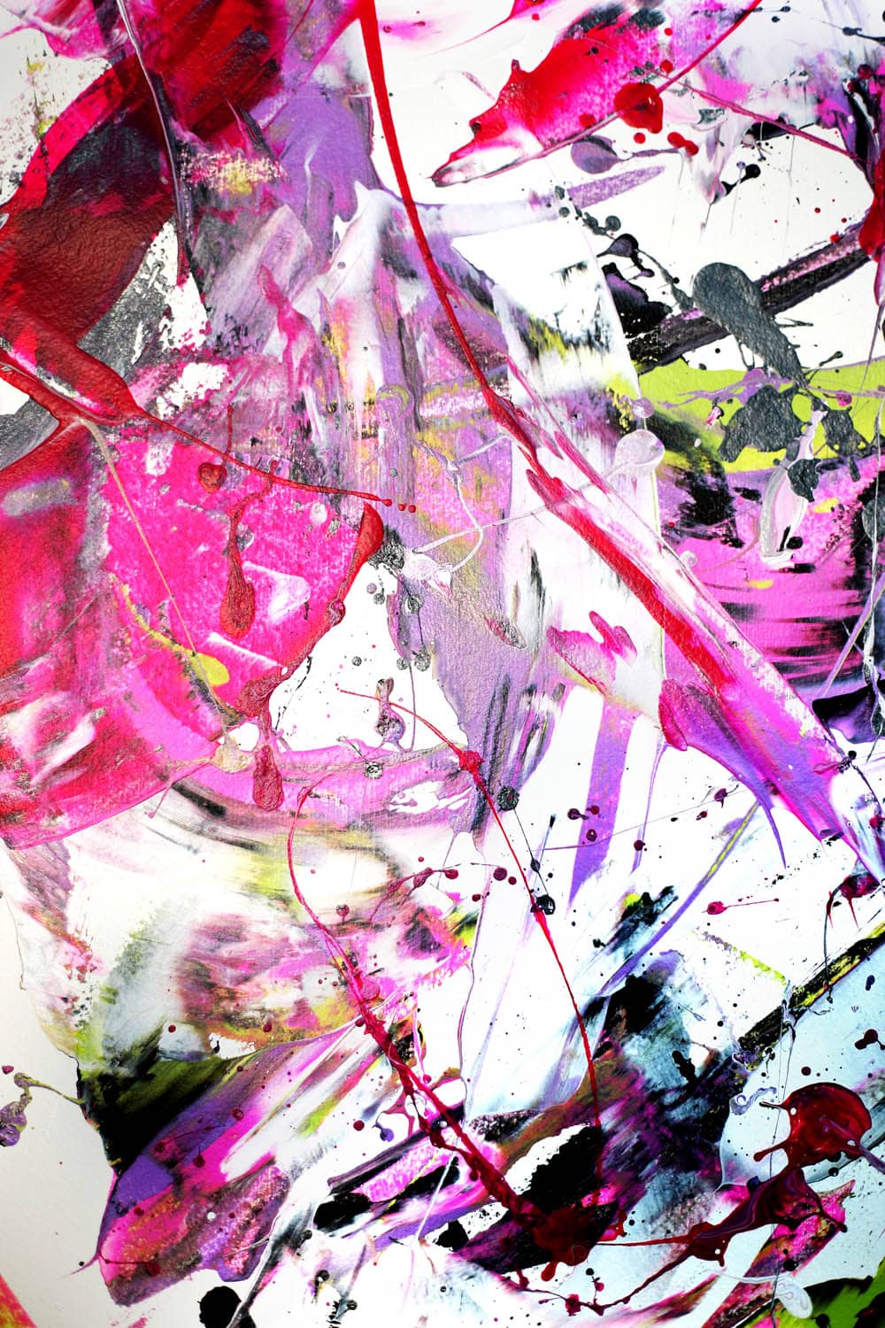 Pink Rendezvous - Abstract Expressionism - by Asmodelle