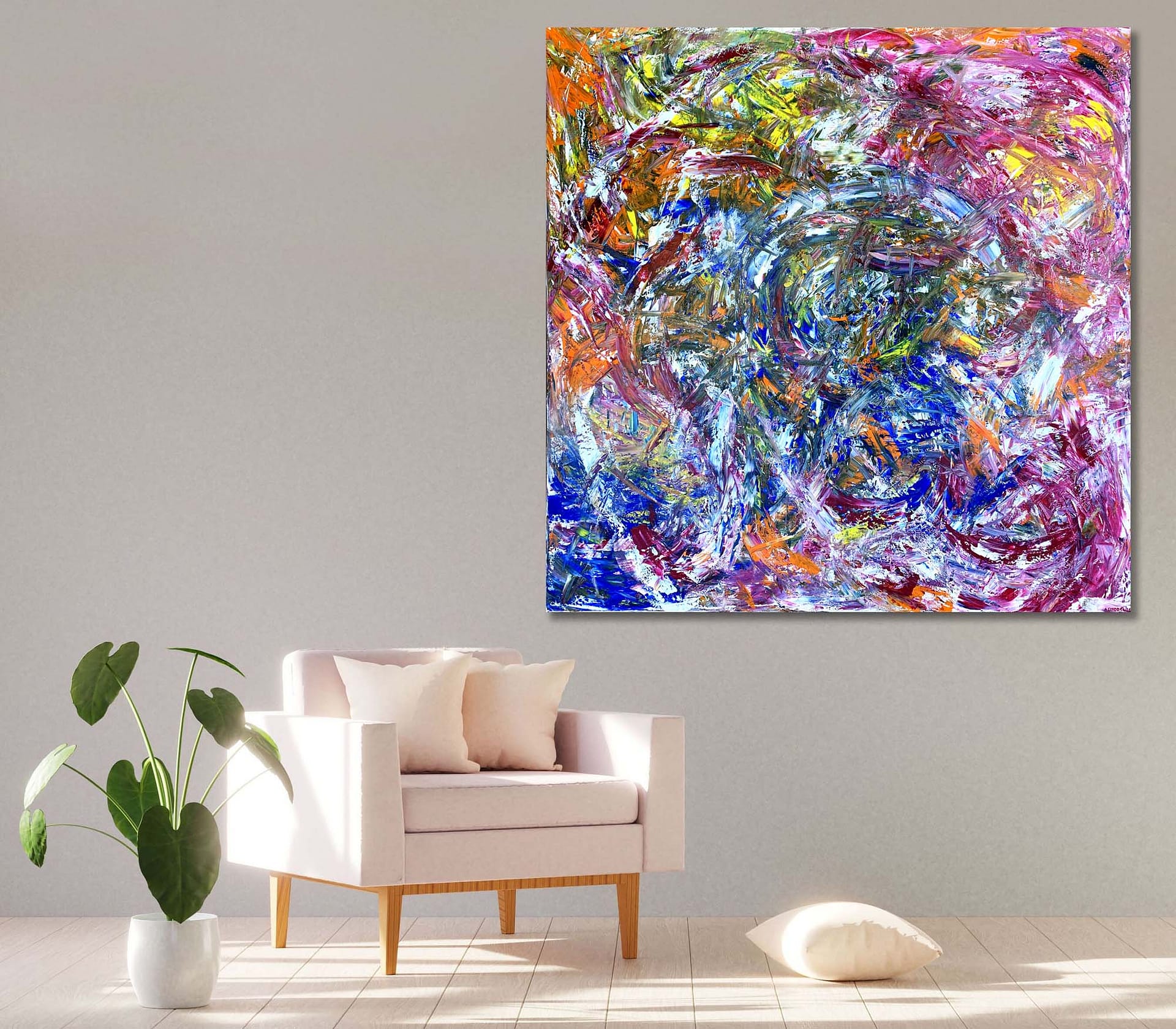 Redemption [FRAMED] - Abstract Expressionism - by Estelle Asmodelle